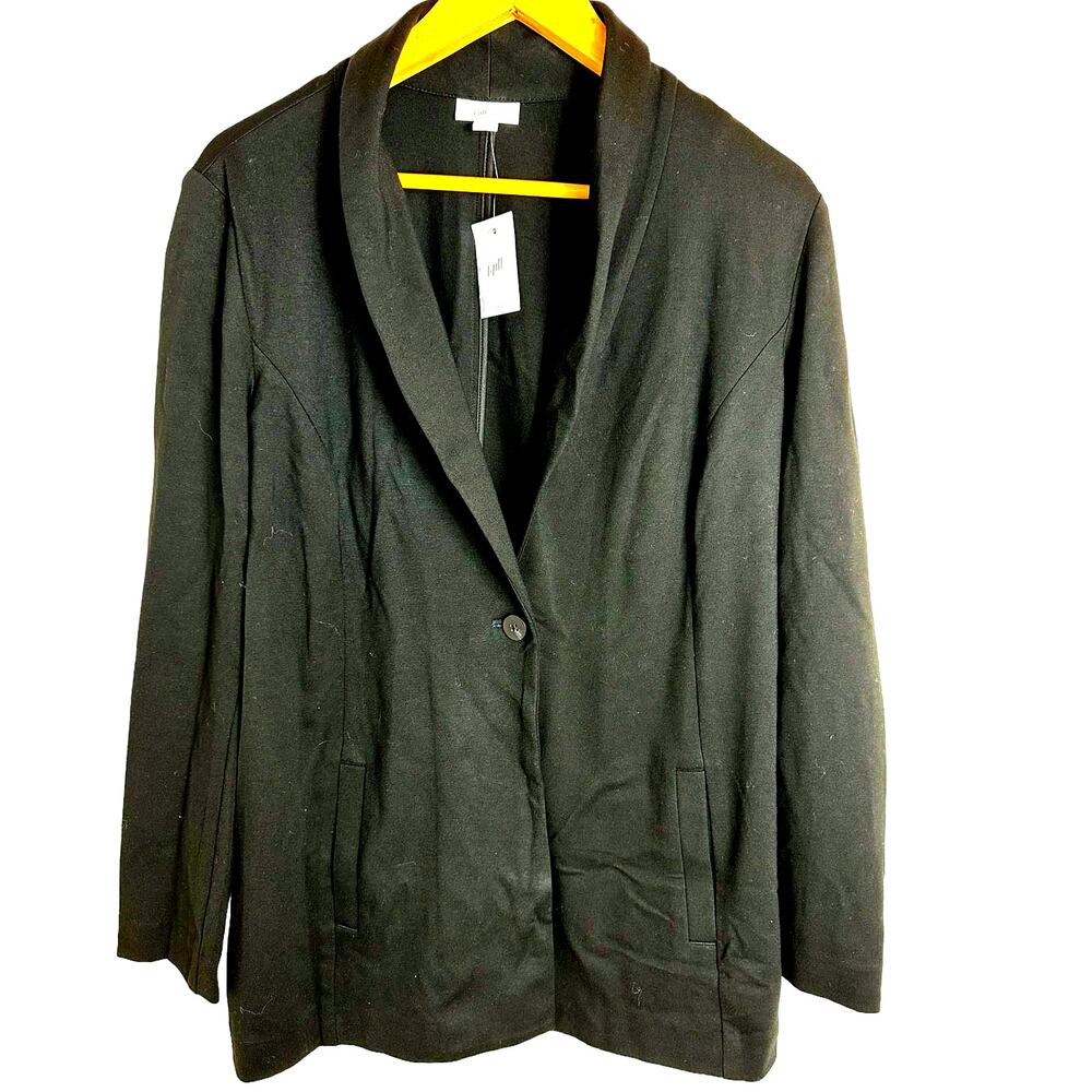 J. Jill Ponte Black‎ Cardigan Size Medium Petite NWT